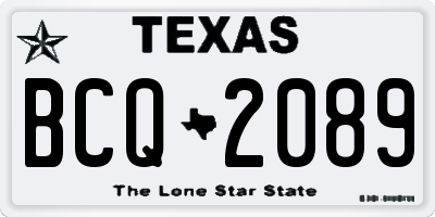 TX license plate BCQ2089