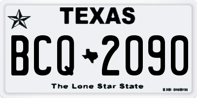 TX license plate BCQ2090