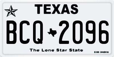 TX license plate BCQ2096