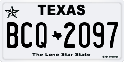 TX license plate BCQ2097