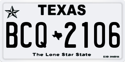 TX license plate BCQ2106