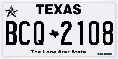 TX license plate BCQ2108
