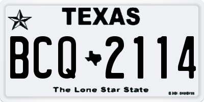 TX license plate BCQ2114