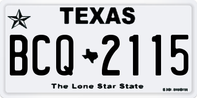 TX license plate BCQ2115