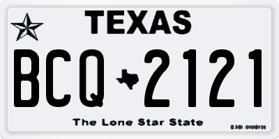 TX license plate BCQ2121