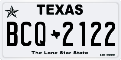 TX license plate BCQ2122