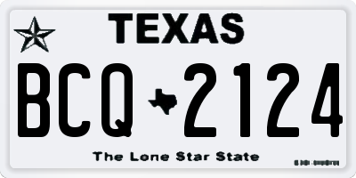 TX license plate BCQ2124