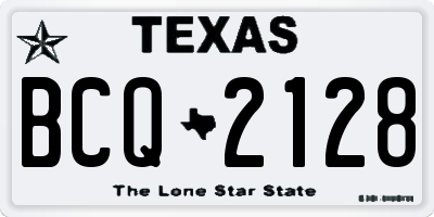 TX license plate BCQ2128