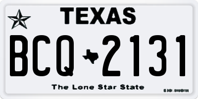 TX license plate BCQ2131