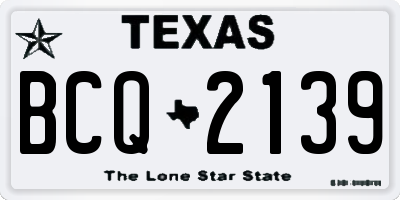 TX license plate BCQ2139