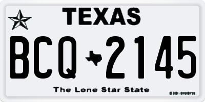 TX license plate BCQ2145