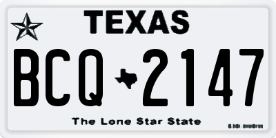 TX license plate BCQ2147
