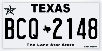TX license plate BCQ2148