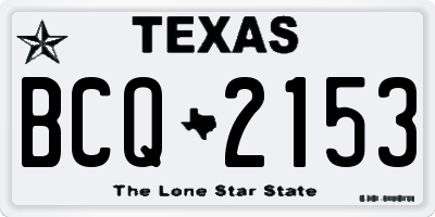 TX license plate BCQ2153