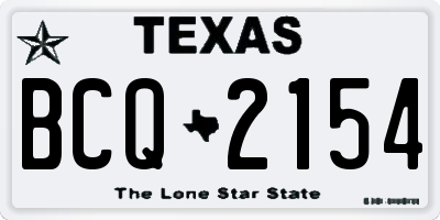 TX license plate BCQ2154