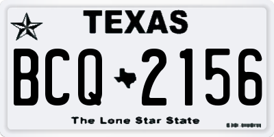 TX license plate BCQ2156