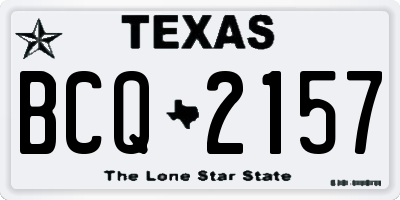 TX license plate BCQ2157