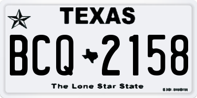 TX license plate BCQ2158