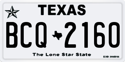 TX license plate BCQ2160