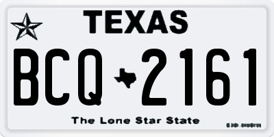 TX license plate BCQ2161