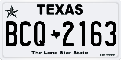 TX license plate BCQ2163