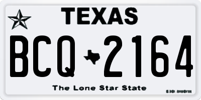 TX license plate BCQ2164