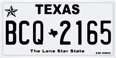 TX license plate BCQ2165