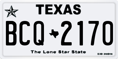 TX license plate BCQ2170