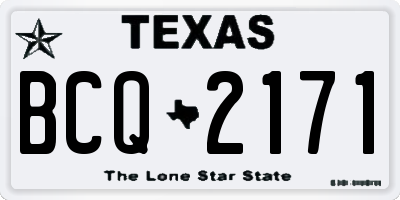 TX license plate BCQ2171