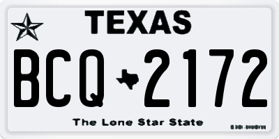 TX license plate BCQ2172