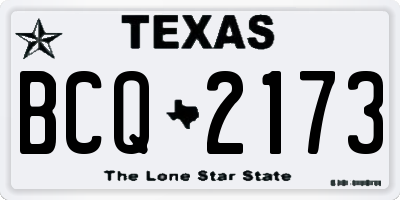 TX license plate BCQ2173