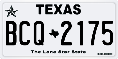 TX license plate BCQ2175