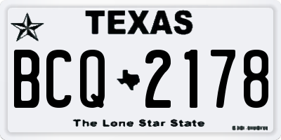 TX license plate BCQ2178