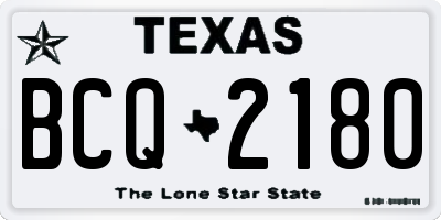 TX license plate BCQ2180
