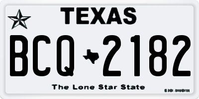 TX license plate BCQ2182