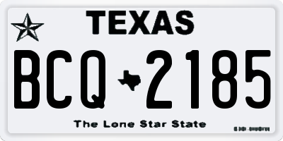 TX license plate BCQ2185