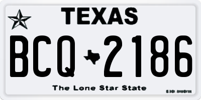 TX license plate BCQ2186