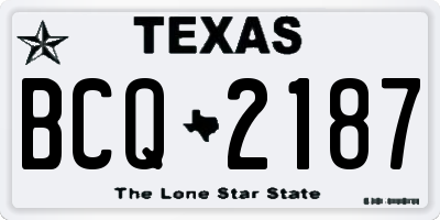TX license plate BCQ2187