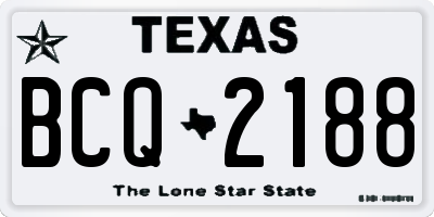 TX license plate BCQ2188