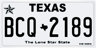 TX license plate BCQ2189