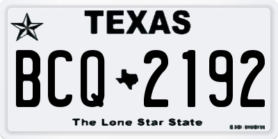 TX license plate BCQ2192