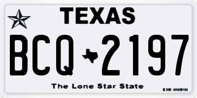 TX license plate BCQ2197