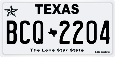 TX license plate BCQ2204