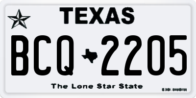 TX license plate BCQ2205