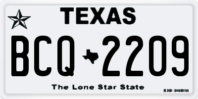 TX license plate BCQ2209