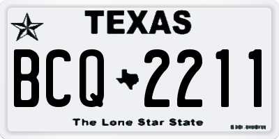 TX license plate BCQ2211