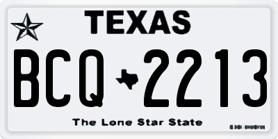 TX license plate BCQ2213