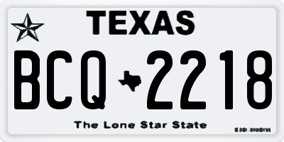 TX license plate BCQ2218