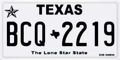 TX license plate BCQ2219