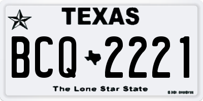 TX license plate BCQ2221